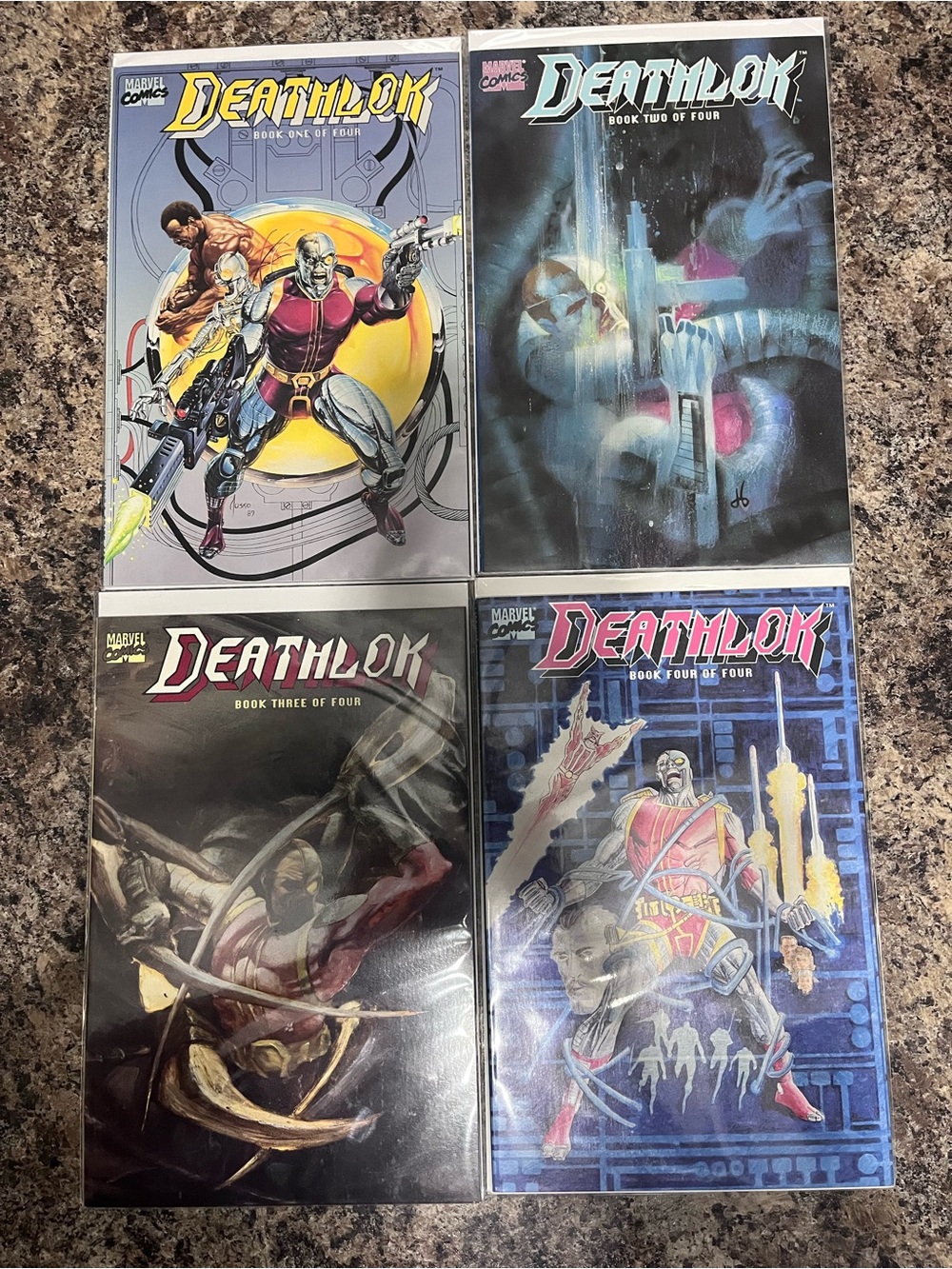 Marvel Deathlok Comic Book Set - Blue, Black, Yellow, Purple, Red